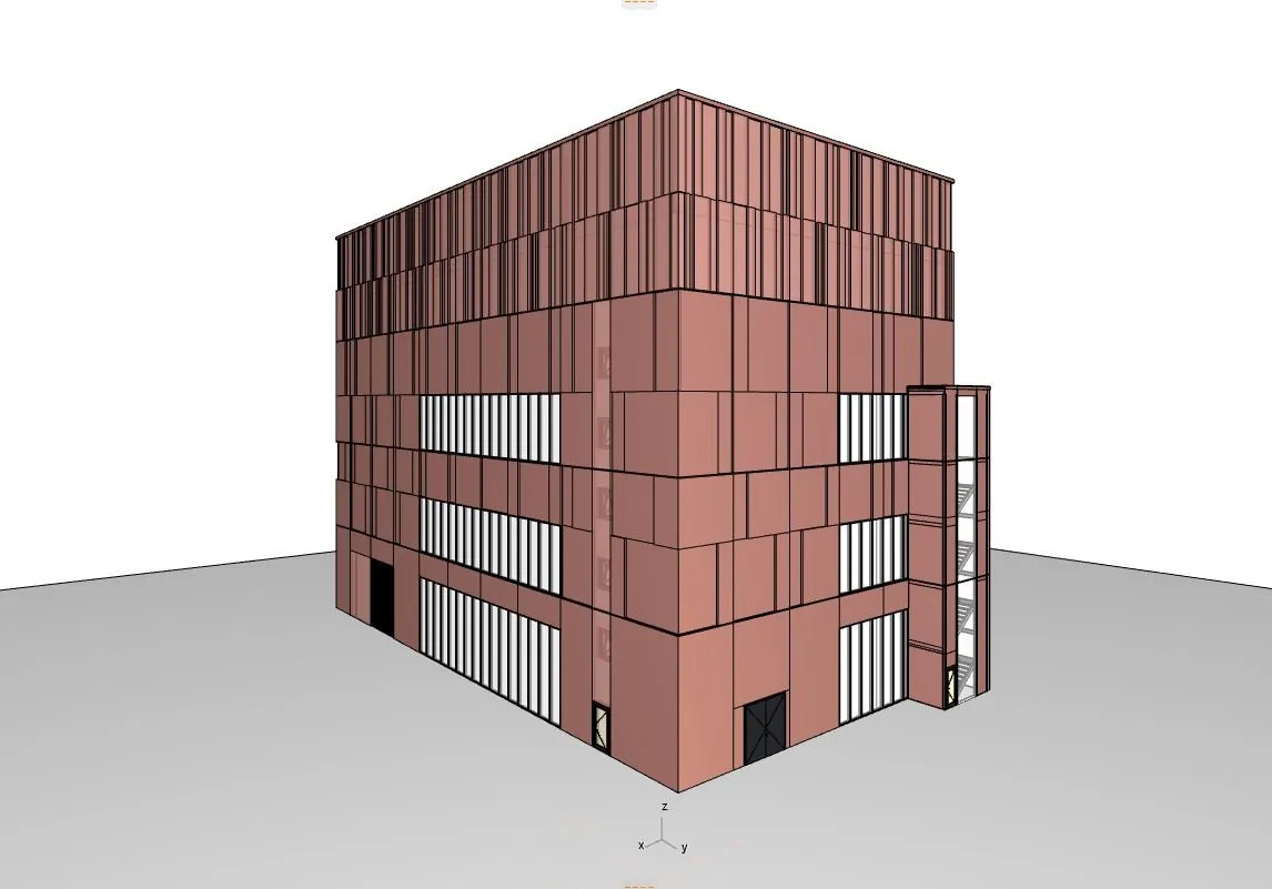Perspektive Nord-Ost-Fassade MZA 3