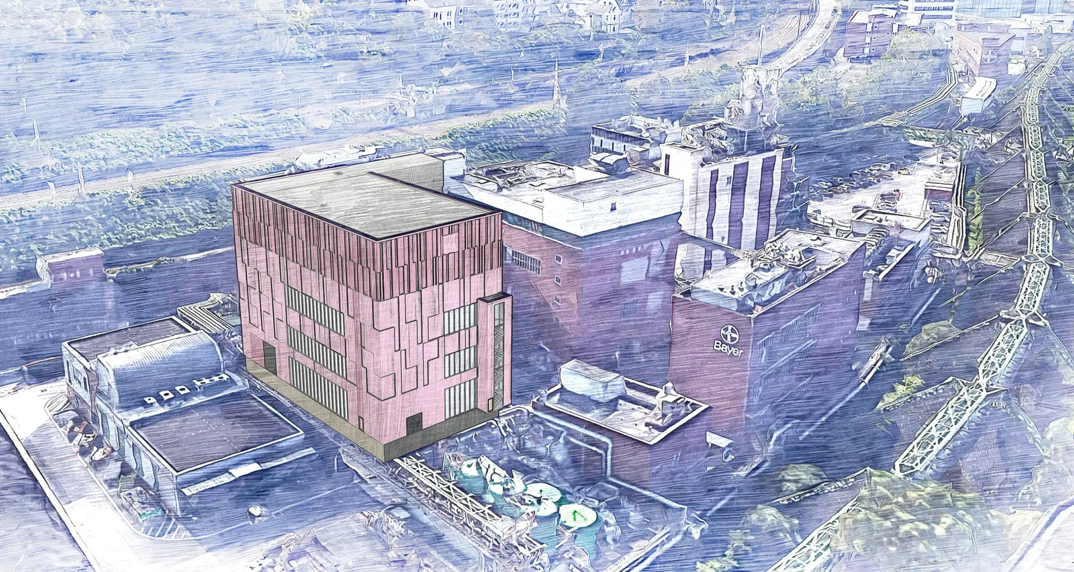 Industriebau BAYER MZA 3 – Ansicht