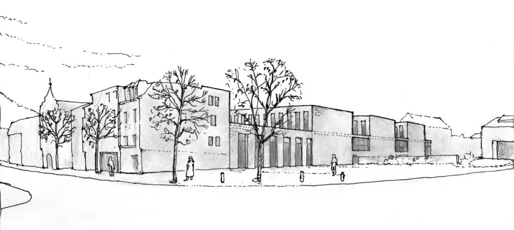 Perspektive vom Engelplatz
