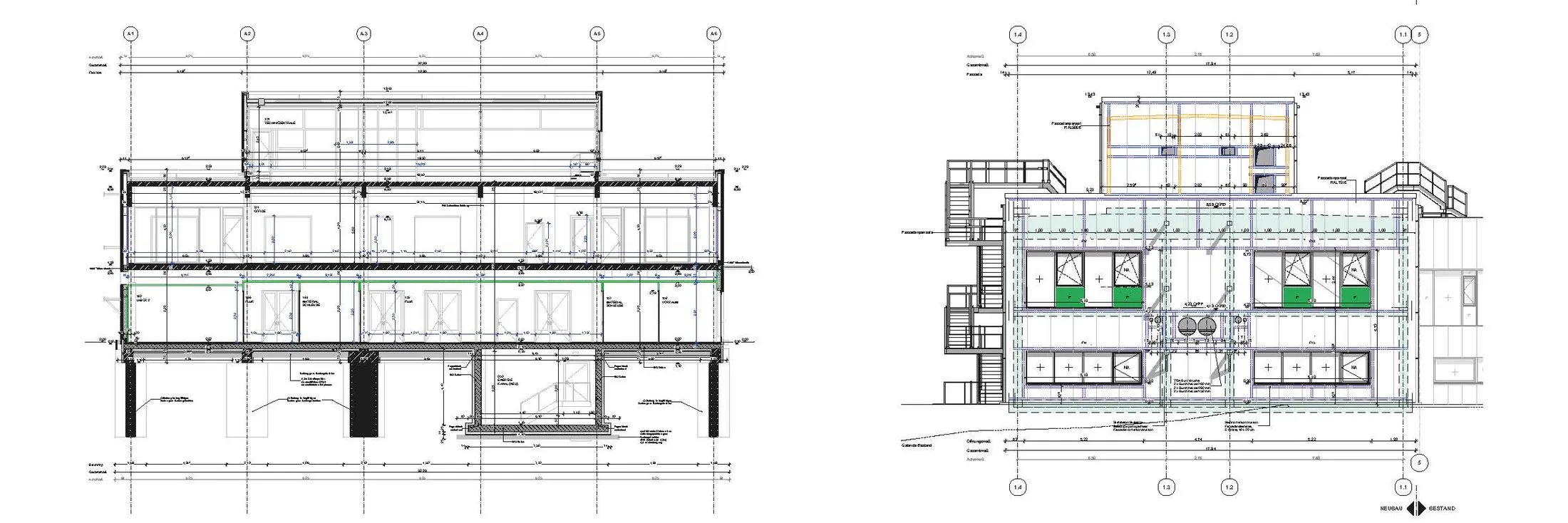 Grundriss und Schnittdarstellung