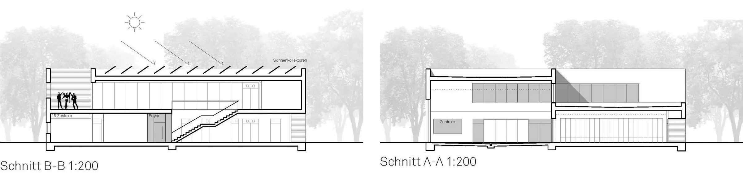 Fassadendetail und Modellfoto