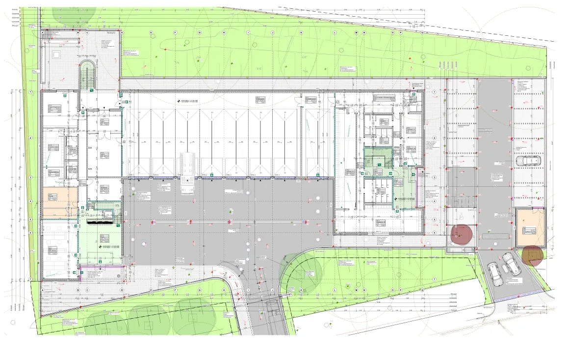 Feuerwehrgerätehaus Oberhausen-Königshardt – Lageplan