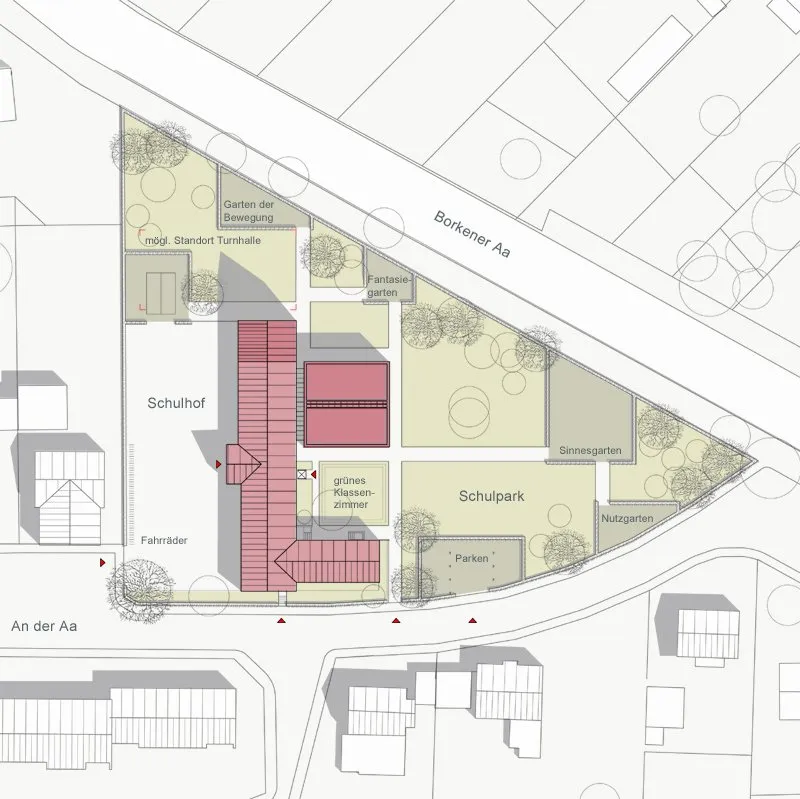 Montessori Grundschule in Borken – Lageplan