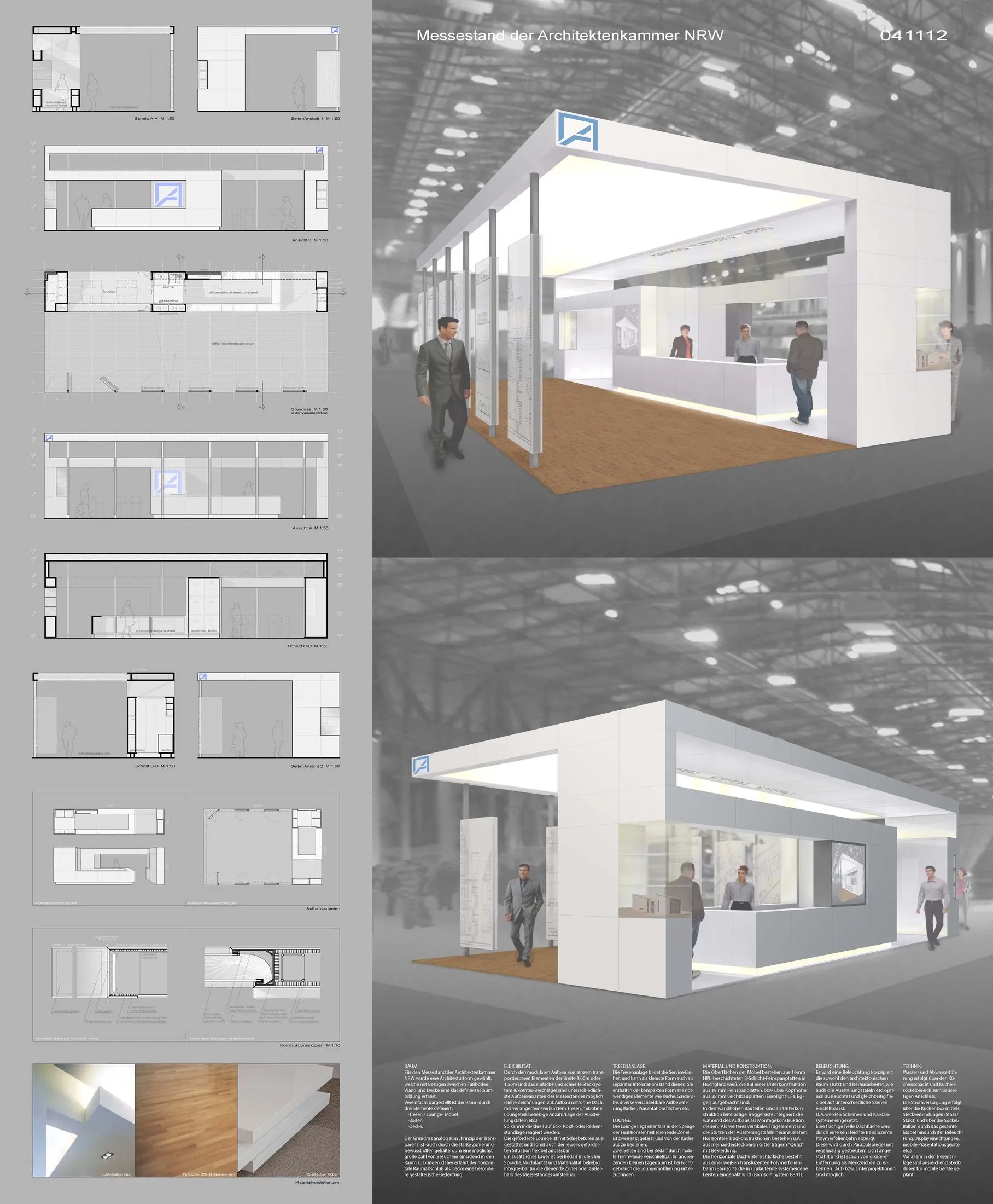 Wettbewerbsblatt Messestand AKNW