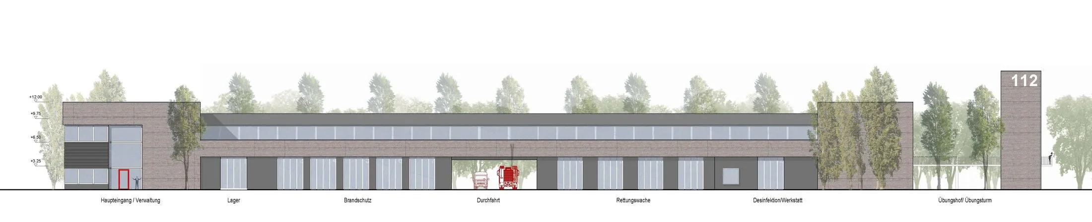 Feuer- und Rettungswache III Münster – Ansicht